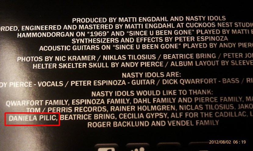 Nasty CD thanks list